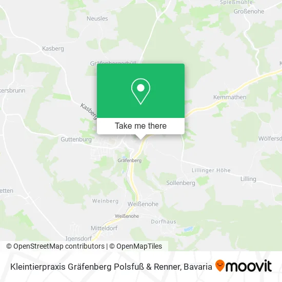 Карта Kleintierpraxis Gräfenberg Polsfuß & Renner