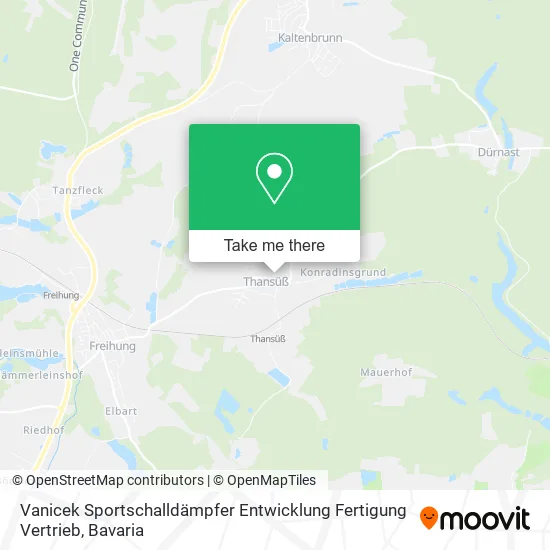 Карта Vanicek Sportschalldämpfer Entwicklung Fertigung Vertrieb