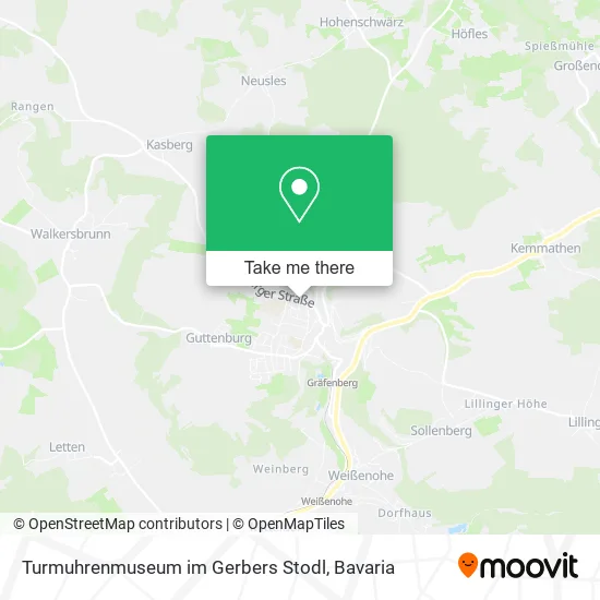 Карта Turmuhrenmuseum im Gerbers Stodl