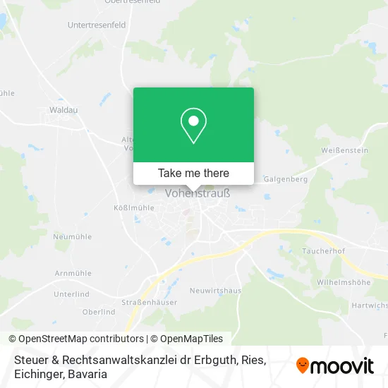 Карта Steuer & Rechtsanwaltskanzlei dr Erbguth, Ries, Eichinger
