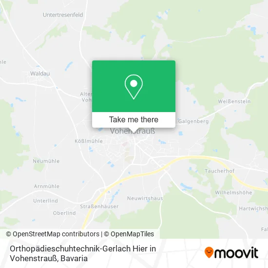 Карта Orthopädieschuhtechnik-Gerlach Hier in Vohenstrauß