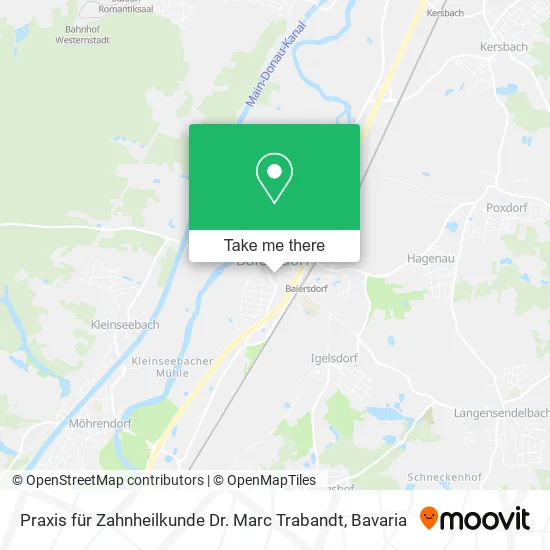 Карта Praxis für Zahnheilkunde Dr. Marc Trabandt