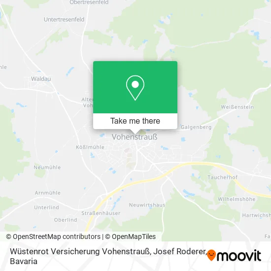 Карта Wüstenrot Versicherung Vohenstrauß, Josef Roderer