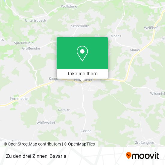 Zu den drei Zinnen map