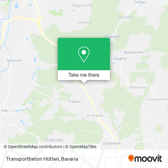 Transportbeton Hütten map