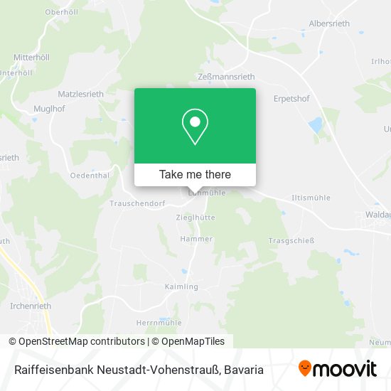 Карта Raiffeisenbank Neustadt-Vohenstrauß
