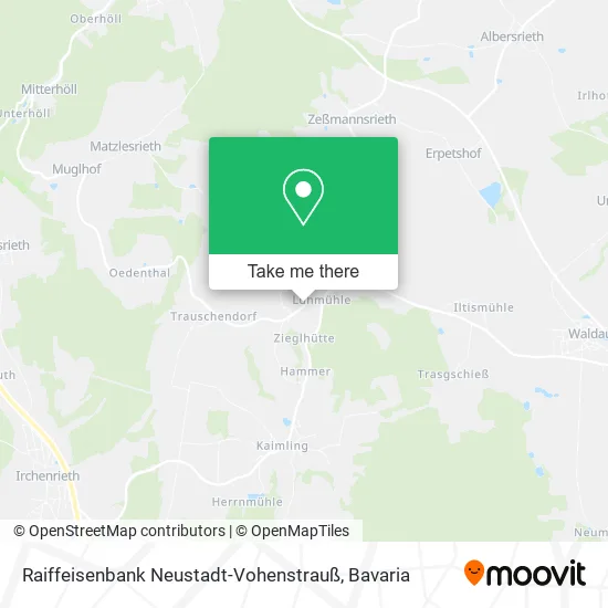 Карта Raiffeisenbank Neustadt-Vohenstrauß