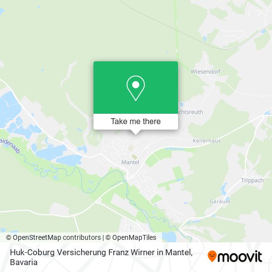 Huk-Coburg Versicherung Franz Wirner in Mantel map