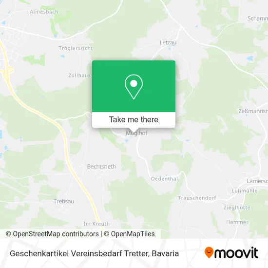 Карта Geschenkartikel Vereinsbedarf Tretter