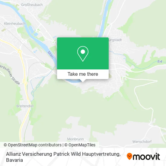 Карта Allianz Versicherung Patrick Wild Hauptvertretung