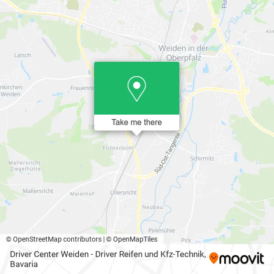 Карта Driver Center Weiden - Driver Reifen und Kfz-Technik