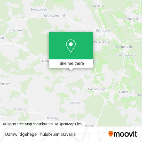 Damwildgehege Thuisbrunn map