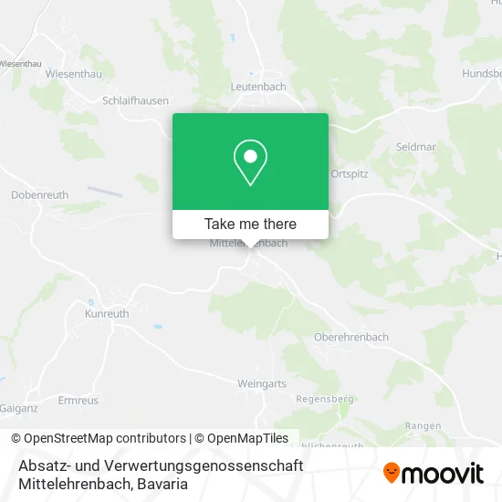 Карта Absatz- und Verwertungsgenossenschaft Mittelehrenbach