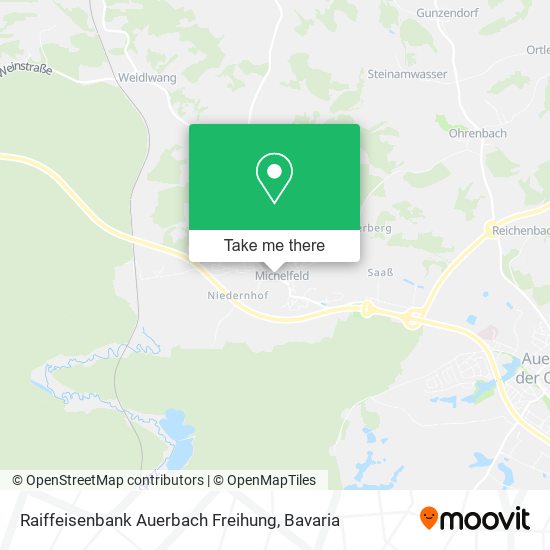 Raiffeisenbank Auerbach Freihung map