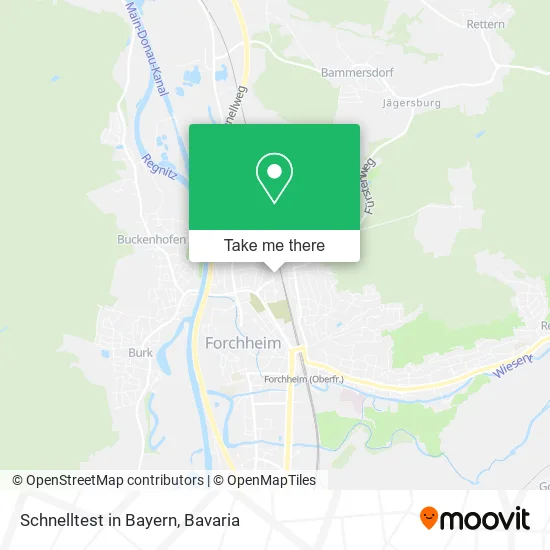 Карта Schnelltest in Bayern