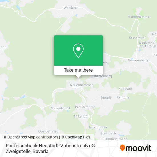 Карта Raiffeisenbank Neustadt-Vohenstrauß eG Zweigstelle