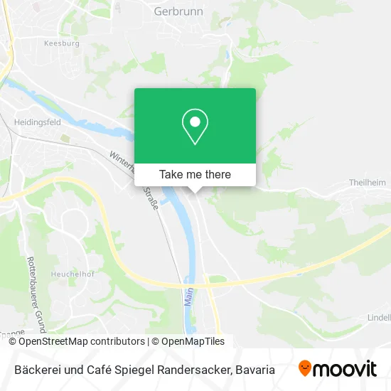 Карта Bäckerei und Café Spiegel Randersacker