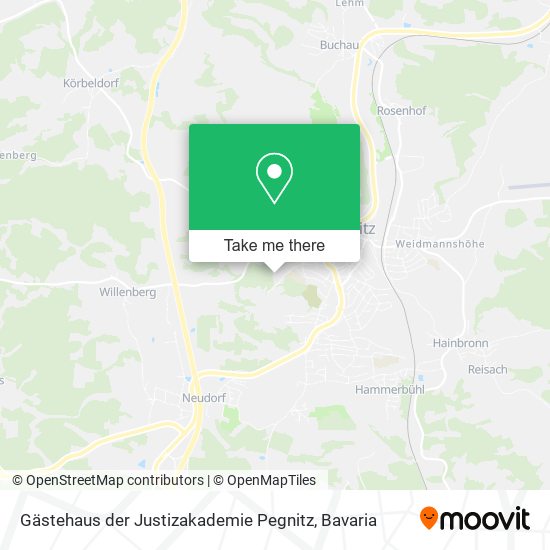 Gästehaus der Justizakademie Pegnitz map