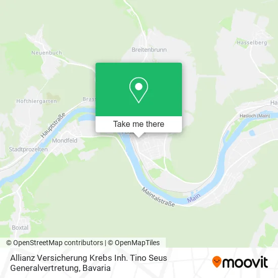 Карта Allianz Versicherung Krebs Inh. Tino Seus Generalvertretung