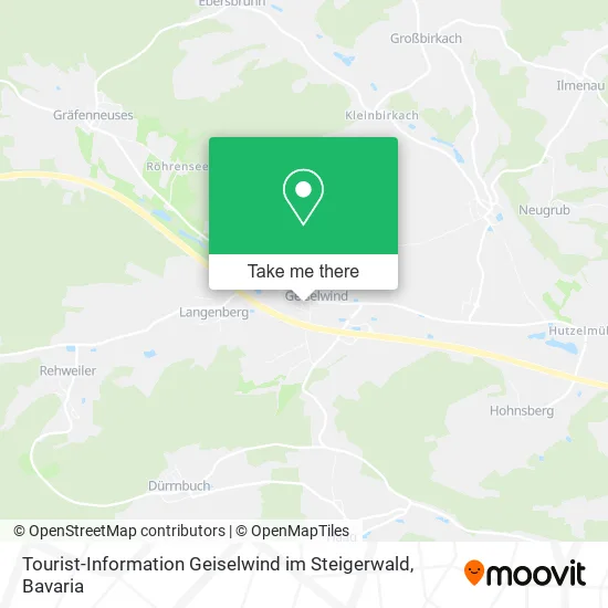 Карта Tourist-Information Geiselwind im Steigerwald