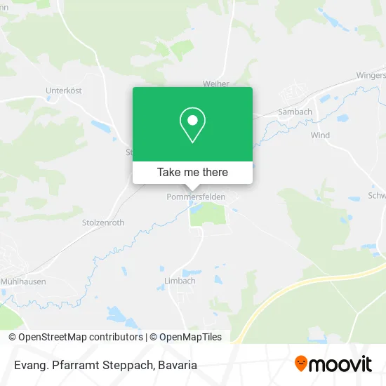 Карта Evang. Pfarramt Steppach