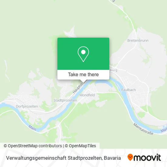 Карта Verwaltungsgemeinschaft Stadtprozelten