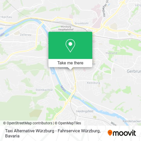 Taxi Alternative Würzburg - Fahrservice Würzburg map