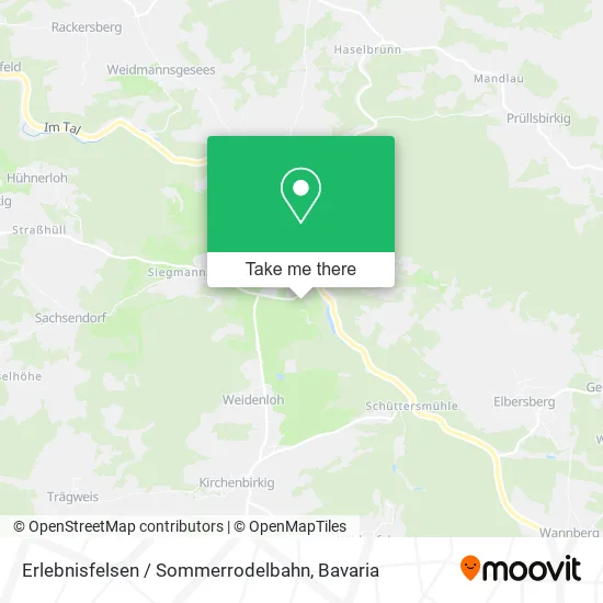 Карта Erlebnisfelsen / Sommerrodelbahn