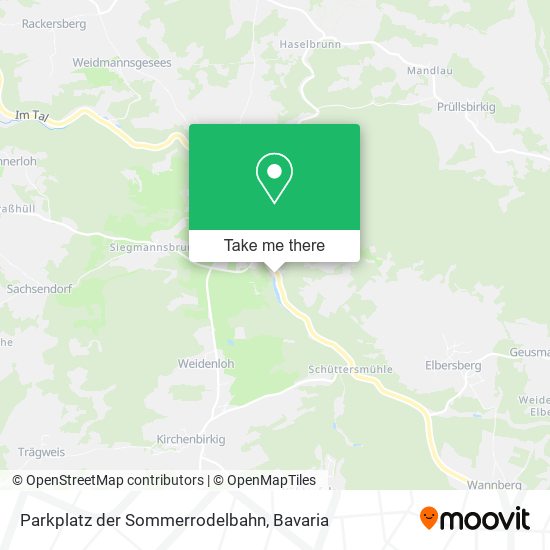 Карта Parkplatz der Sommerrodelbahn