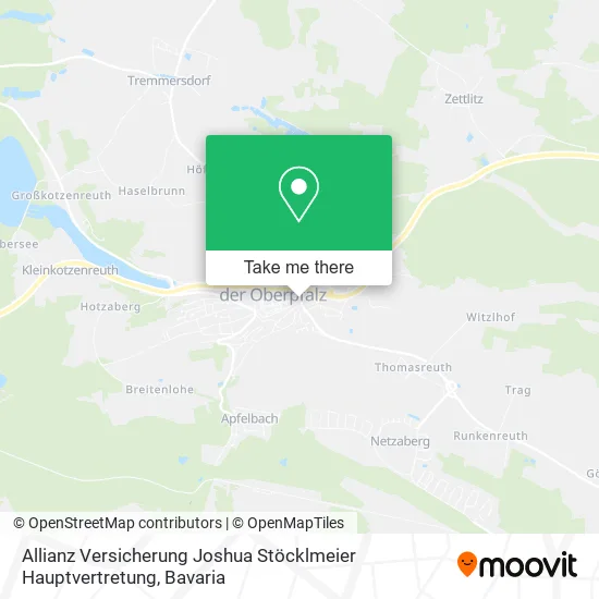 Карта Allianz Versicherung Joshua Stöcklmeier Hauptvertretung