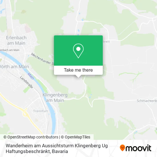Карта Wanderheim am Aussichtsturm Klingenberg Ug Haftungsbeschränkt