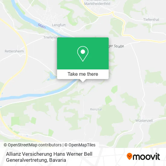 Карта Allianz Versicherung Hans Werner Bell Generalvertretung