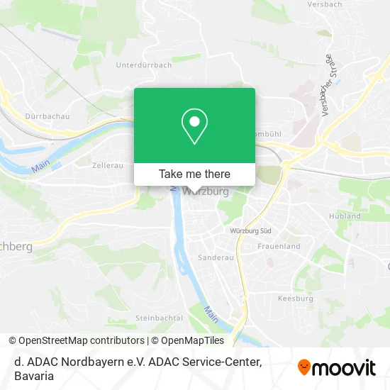 Карта d. ADAC Nordbayern e.V. ADAC Service-Center