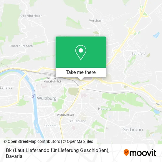 Карта Bk (Laut Lieferando für Lieferung Geschloßen)