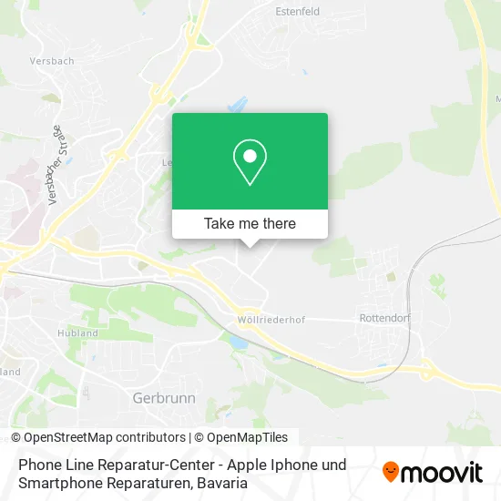 Карта Phone Line Reparatur-Center - Apple Iphone und Smartphone Reparaturen
