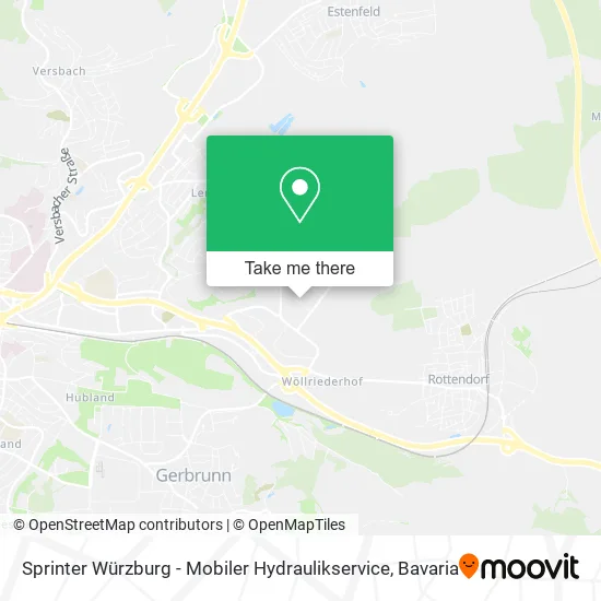 Карта Sprinter Würzburg - Mobiler Hydraulikservice