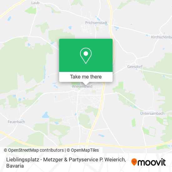 Карта Lieblingsplatz - Metzger & Partyservice P. Weierich