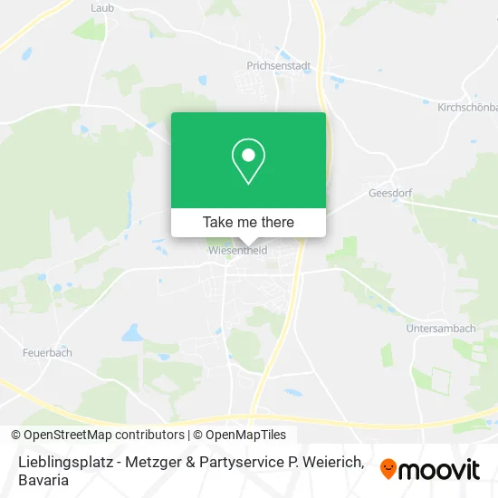 Карта Lieblingsplatz - Metzger & Partyservice P. Weierich