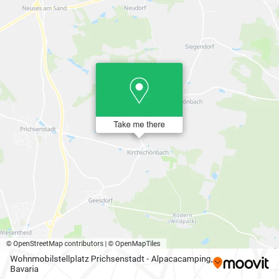 Карта Wohnmobilstellplatz Prichsenstadt - Alpacacamping