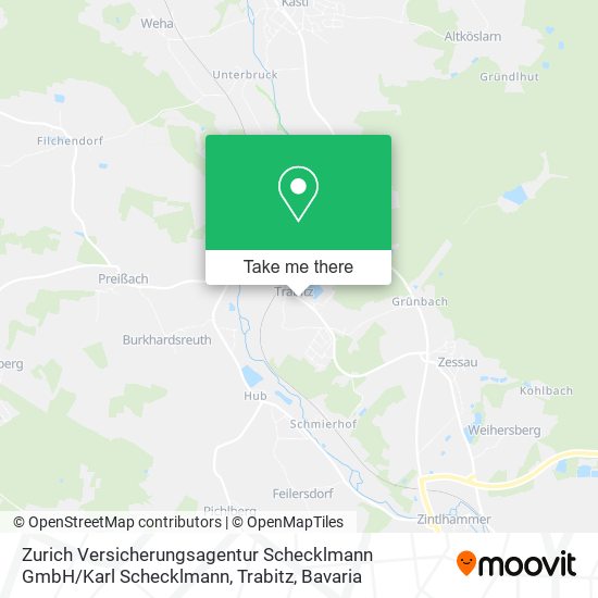 Zurich Versicherungsagentur Schecklmann GmbH / Karl Schecklmann, Trabitz map