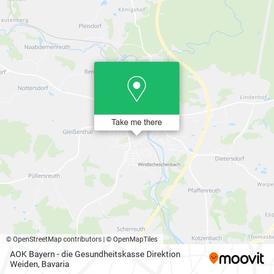 AOK Bayern - die Gesundheitskasse Direktion Weiden map