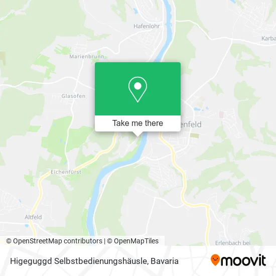 Карта Higeguggd Selbstbedienungshäusle