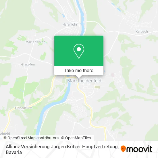 Карта Allianz Versicherung Jürgen Kutzer Hauptvertretung