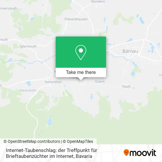 Карта Internet-Taubenschlag: der Treffpunkt für Brieftaubenzüchter im Internet