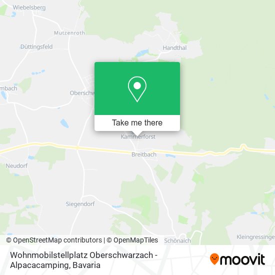Карта Wohnmobilstellplatz Oberschwarzach - Alpacacamping