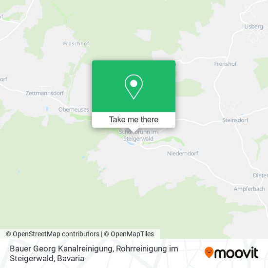 Bauer Georg Kanalreinigung, Rohrreinigung im Steigerwald map
