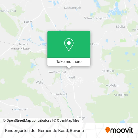 Карта Kindergarten der Gemeinde Kastl