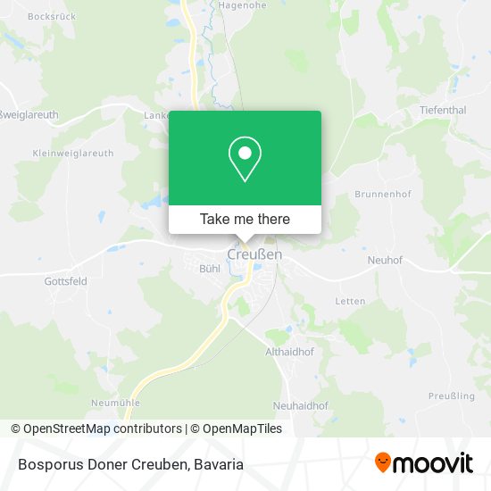 Bosporus Doner Creuben map