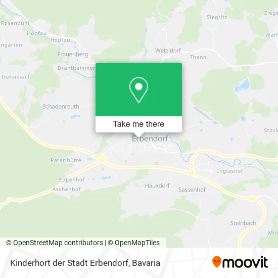 Карта Kinderhort der Stadt Erbendorf