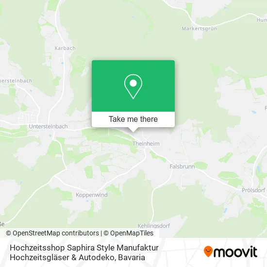 Карта Hochzeitsshop Saphira Style Manufaktur Hochzeitsgläser & Autodeko